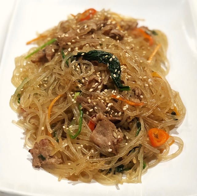 E 4. Japchae noodles.